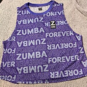 Zumba Fitness Purple Graphic Tank size Small